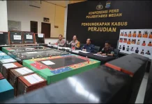 Polrestabes Medan Berhasil Ungkap 33 Kasus Perjudian