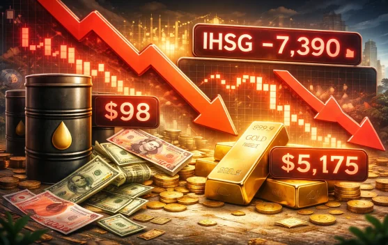 Harga Minyak Naik, IHSG dan Rupiah Melemah, Emas Turun