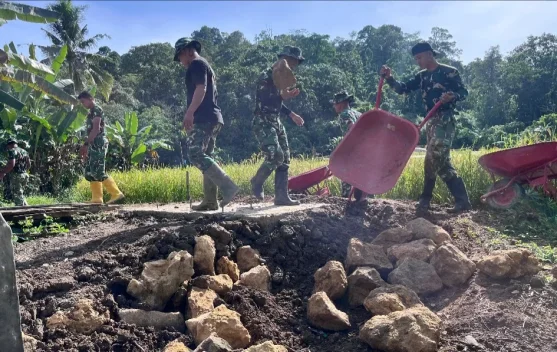 Pembangunan Jembatan Gantung Sungai Sowu di Gunungsitoli Capai 50,5 Persen