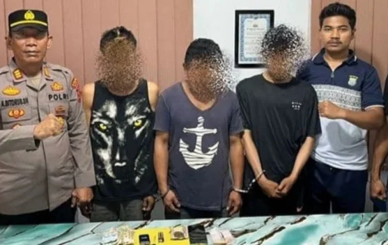 Tiga Pelaku Narkoba Diamankan di Tanjung Tiram