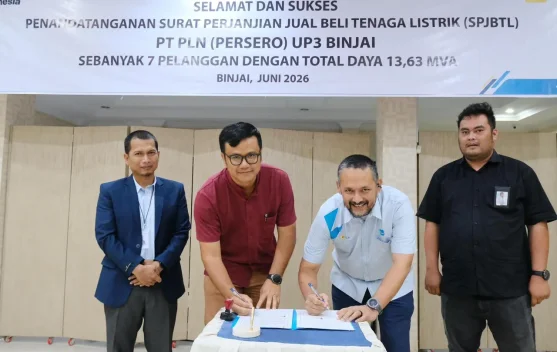 PLN UP3 Binjai Dorong Pertumbuhan Ekonomi melalui Penandatanganan SPJBTL 13,63 MV