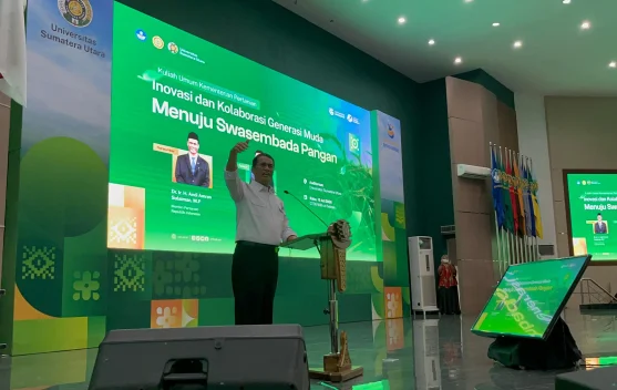 Diwarnai Aksi, Mentan Ajak Mahasiswa USU Berinovasi Dukung Swasembada Pangan