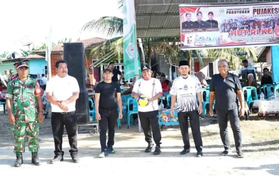 Wabup Labuhanbatu Buka Turnamen Voli Piala Bergilir DPC Pujakusuma Pangkatan