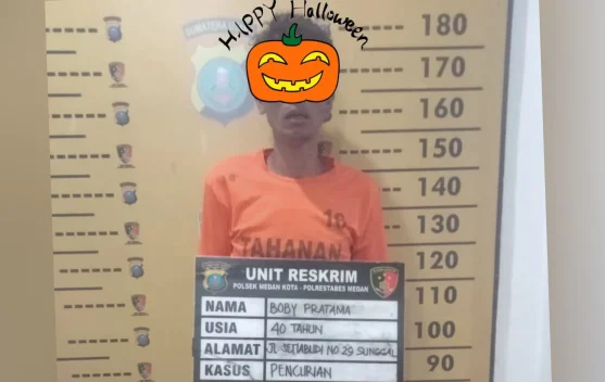 Polsek Medan Kota Amankan Terduga Pencuri Ponsel di Kedai