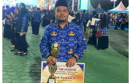 Penghulu KUA Parlilitan Raih Juara III MTQ KORPRI Nasional VIII di Sulawesi Selata