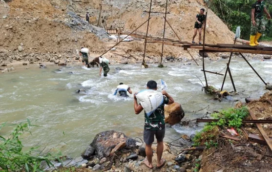 Jembatan Gantung Muara Tapus di Simanampang Rampung, Akses Warga Makin Mudah