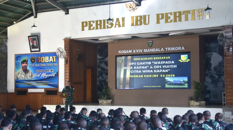 Pomdam XXIV/MT Sosialisasikan Ops Gaktib dan Yustisi 2026