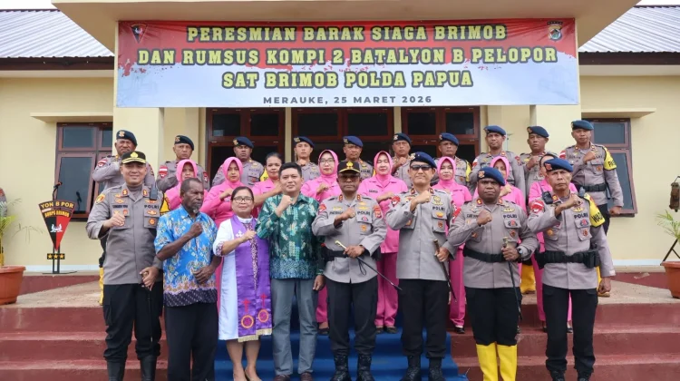 Kapolda Papua Resmikan Barak Siaga Brimob di Merauke