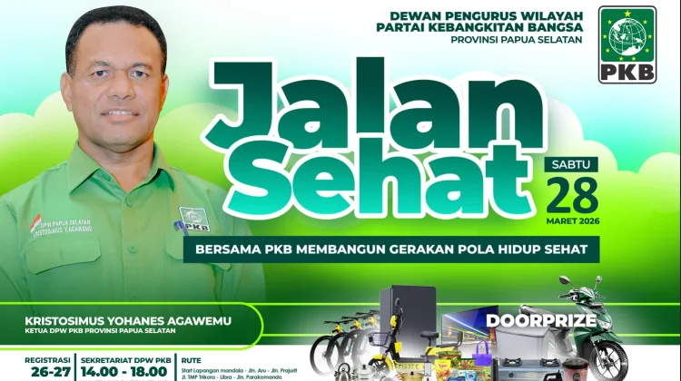 DPW PKB Papua Selatan Gelar Jalan Sehat, Ini Jadwalnya