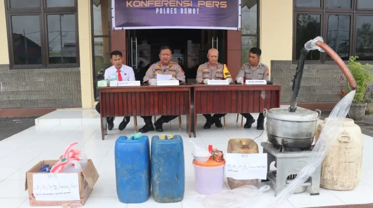 Polres Asmat Ungkap Kasus Produksi dan Penjualan Miras