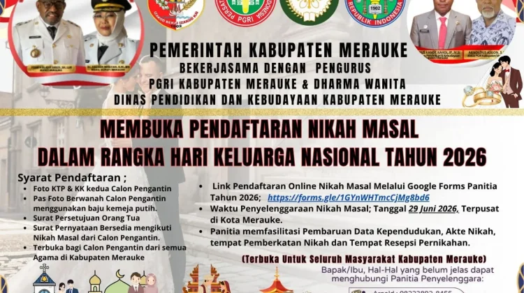 Pemkab Merauke Buka Pendaftaran Nikah Massal