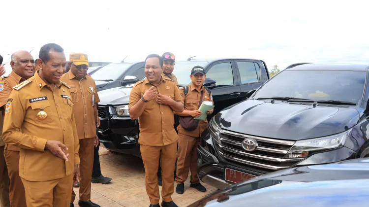 Wujudkan Predikat Opini WTP, Perdana Pemprov Papsel Gelar Apel Kendaraan Dinas