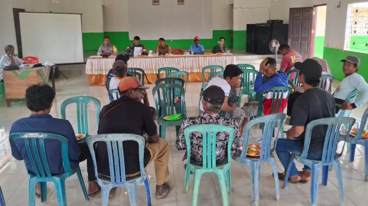 Bhabinkamtibmas Hadiri Musyawarah Program Olah Lahan