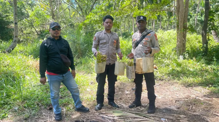Polsek Okaba Gelar Razia Miras Lokal di Kampung Sanggase