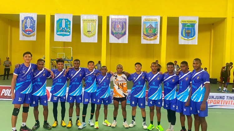 Tim Voli Indoor Papua Selatan berhasil mengalahkan tim Yapen dengan skor 3-0.