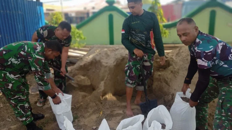 Kodim 1707/Merauke Distribusikan Material TMMD