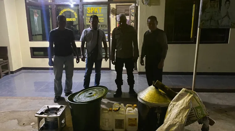 Penggerebekan Produksi Sopi di Kelapa Lima