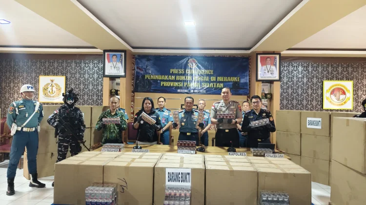 Kodaeral XI Amankan Puluhan Dus Rokok Ilegal