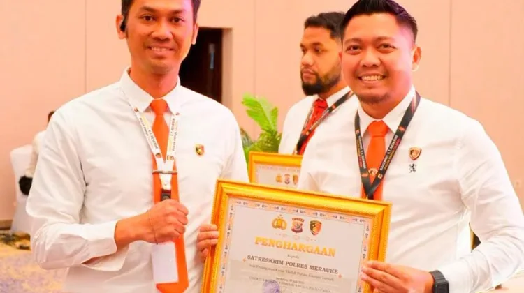 Satreskrim Merauke Terima Piagam Apresiasi