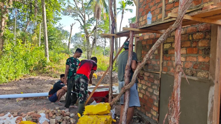 TMMD Wujudkan Sanitasi Layak di Kampung Wanam