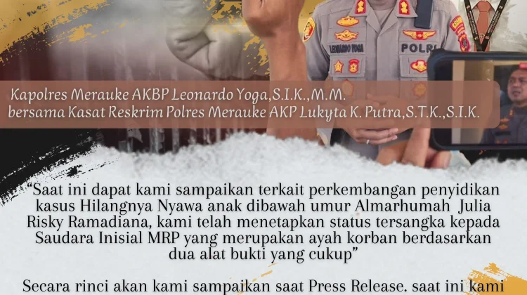 Polisi Tetapkan Tersangka Kasus Meninggalnya Anak di Bawah Umur