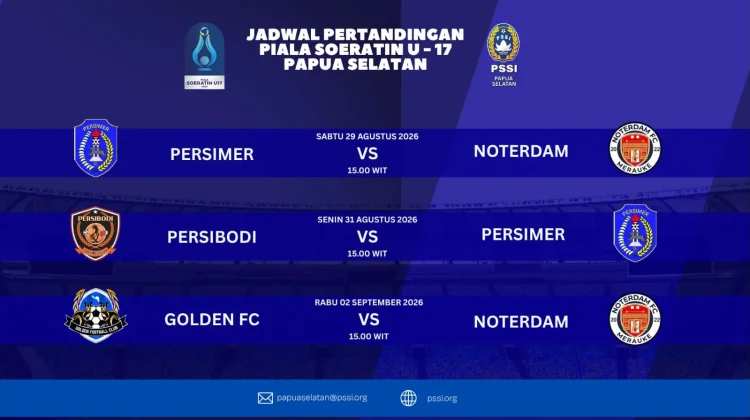Suratin Cup U-17 Persibodi Boven Digoel Jamu Otterdam di Laga Pembuka