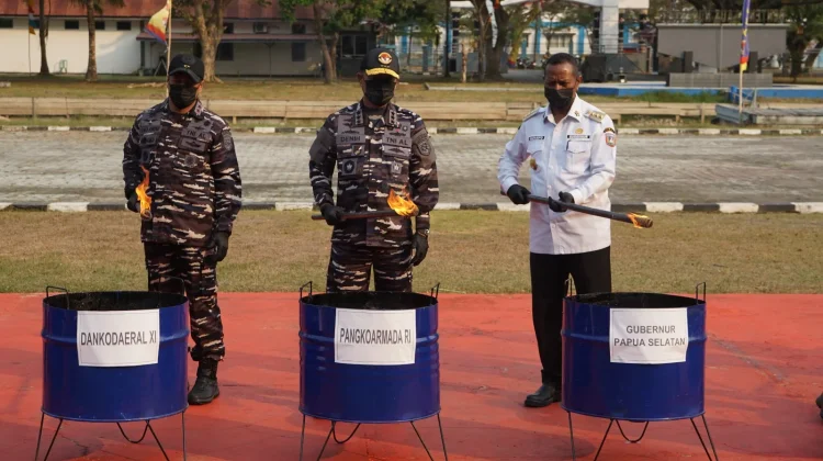 Kodaeral XI Musnahkan 1,49 Juta Batang Rokok Ilegal di Merauke
