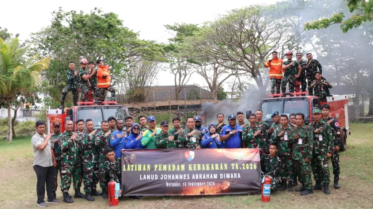 Lanud J.A. Dimara Perkuat Kesiapan Hadapi Kebakaran