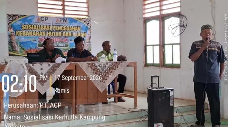 PT. ACP Sosialisasikan dan Ajak Masyarakat Kampung Cegah Karhutla