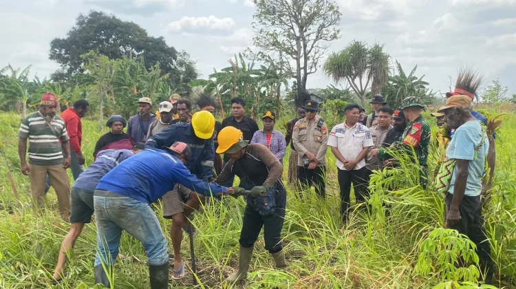 Polres Merauke Amankan Pembangunan Sekolah Rakyat