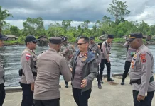 Kapolres Mappi Kunjungi Polsek Asgon, di Sela Safari Ramadhan