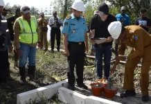 Peletakan Batu Pertama Pembangunan Kampung Nelayan Merah Putih