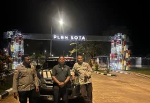 Personel Polsek Sota Patroli di Perbatasan RI-PNG