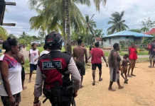 Personel Polres Merauke Amankan Keributan di Komplek PNG Buti