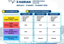 Upadate Peringatan Dini 3 Harian Papsel