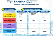 Ketahui Peringatan Dini Cuaca 3 Harian Papsel