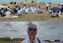Umat Hindu Merauke Gelar Upacara Melasti di Pantai