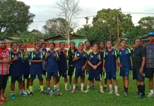 Atlit cabor sepak bola putri PPLP  Papua Selatan Mulai Latihan usai Libur.
