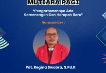 Pdt. Regina Swabra : Pengorbanan-Nya Ada Kemenangan dan Harapan Baru