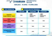 Inilah Peringatan Dini Cuaca 3 Harian Papsel
