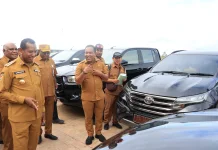 Wujudkan Predikat Opini WTP, Perdana Pemprov Papsel Gelar Apel Kendaraan Dinas