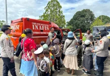 Polres Merauke Kenalkan Alutsista ke Anak TK