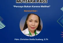 Pdm. Christie : Percaya Bukan Karena Melihat