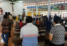 Misa Hari Raya Kenaikan Yesus Kristus di Paroki Kimaam