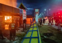Diduga Korsleting Listrik, Kantor PUPR Kabupaten Mappi Terbakar