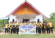 Polres Merauke Gelar Bakti Religi di Gereja Sambut HUT Bhayangkara
