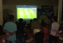Polsek Edera Gelar Nobar Piala Dunia Bersama Warga