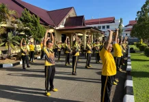 Olahraga Bersama Jaga Kebugaran Personel