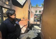 Olah TKP Kebakaran Rumah di Merauke