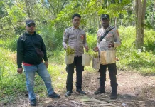 Polsek Okaba Gelar Razia Miras Lokal di Kampung Sanggase